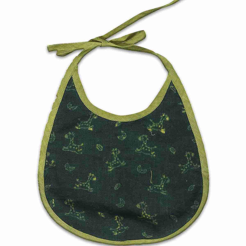 Buy Unisex Ishya Printed Bib - Green | Shop Verified Sustainable Products on Brown Living