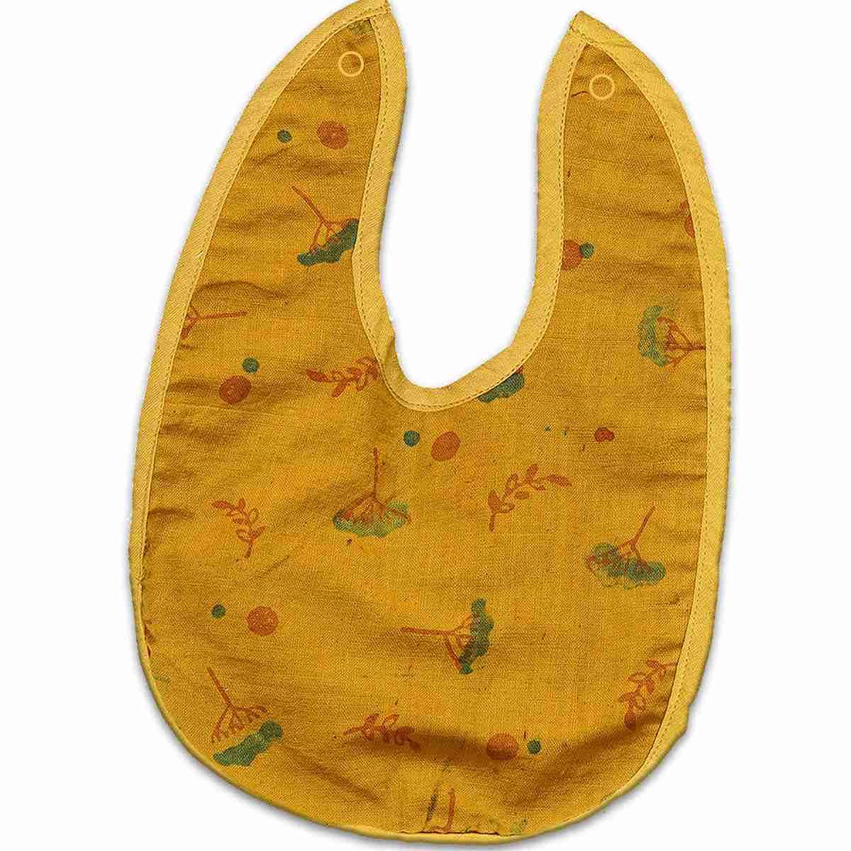 Unisex Ishya Printed Bib - Yellow | Verified Sustainable by Brown Living™