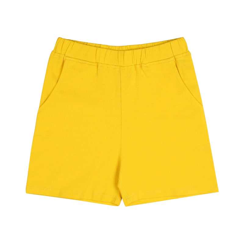 Unisex Organic Cotton Shorts- Dandelion Yellow | Verified Sustainable Kids Shorts on Brown Living™