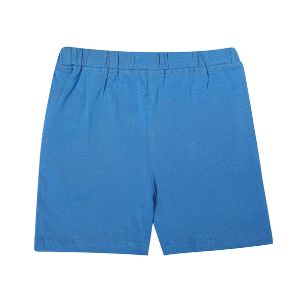 Unisex Organic Cotton Shorts- Deep Water Blue | Verified Sustainable Kids Shorts on Brown Living™