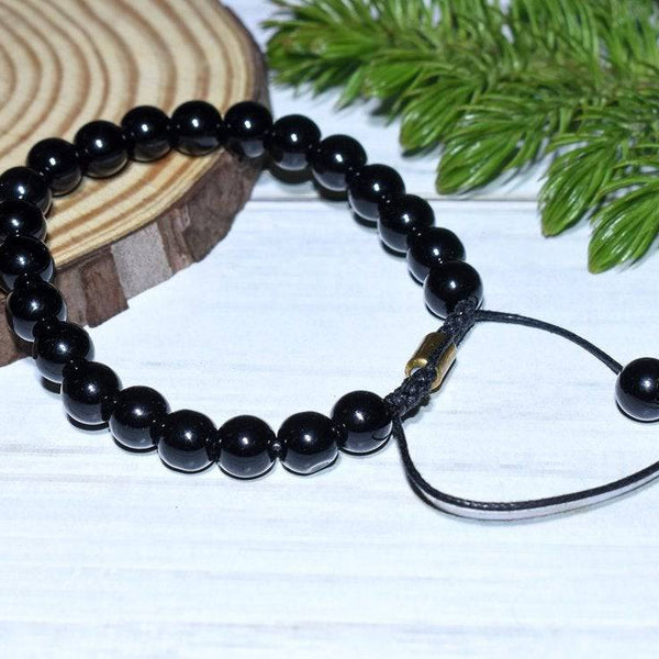 Black Tourmaline & Selenite Bracelet — black market minerals