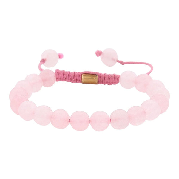 Buy Unisex Real Rose Quartz Healing Bracelet - Pink | Shop Verified Sustainable Womens Accessories on Brown Living™