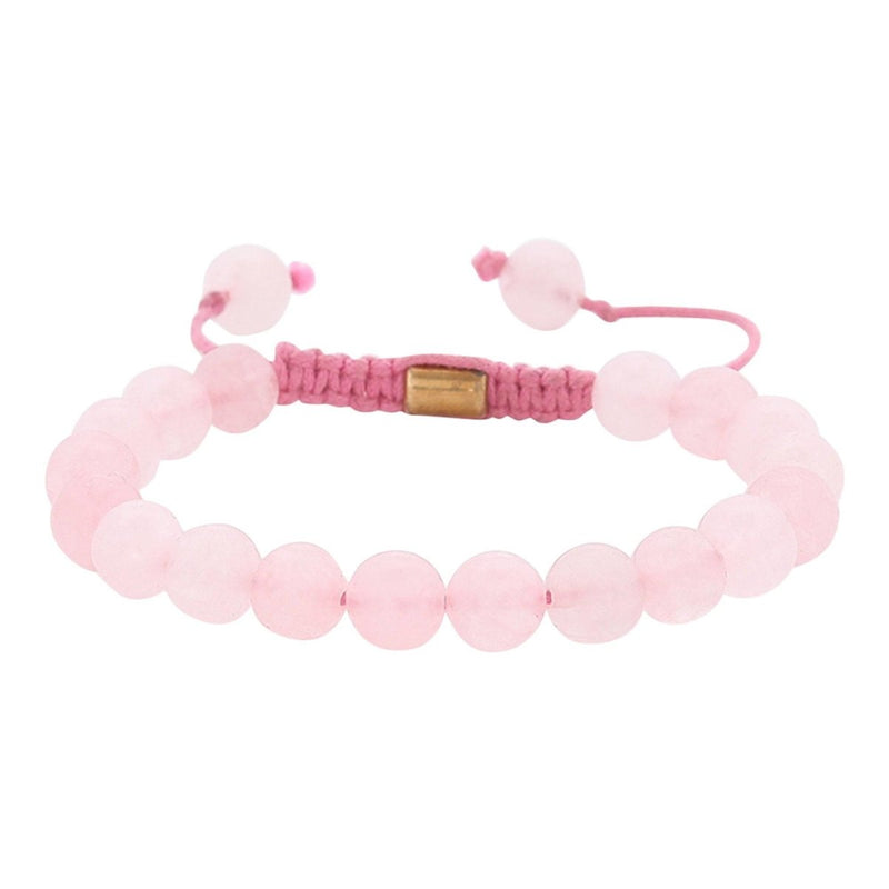 Buy Unisex Real Rose Quartz Healing Bracelet - Pink | Shop Verified Sustainable Products on Brown Living