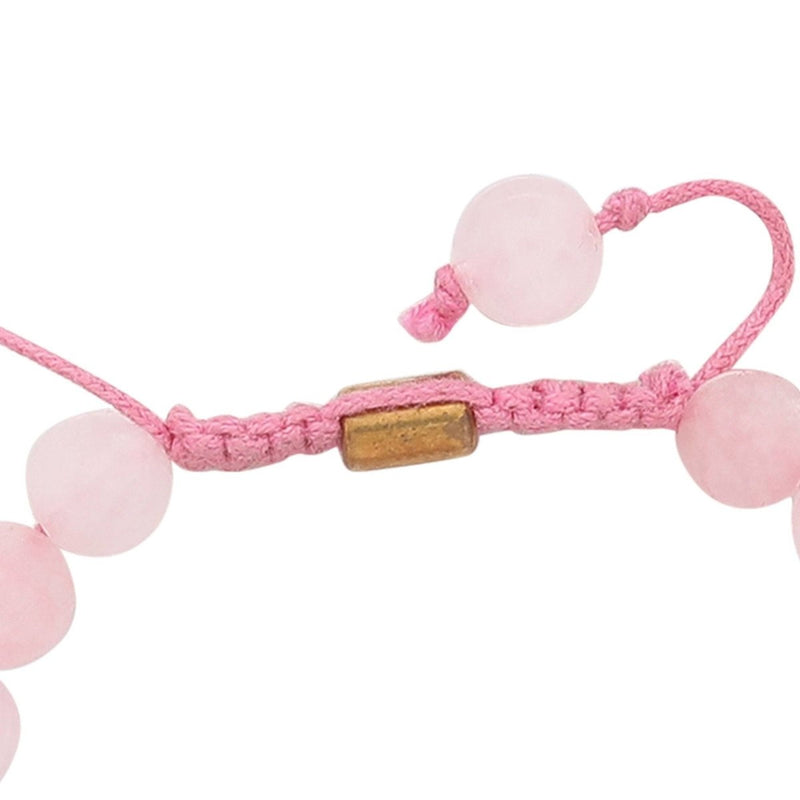 Buy Unisex Real Rose Quartz Healing Bracelet - Pink | Shop Verified Sustainable Products on Brown Living