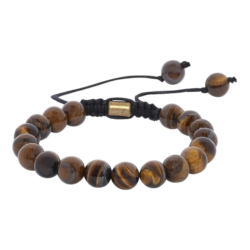 Buy Unisex Real Tiger Eye Healing Bracelet - Brown | Shop Verified Sustainable Products on Brown Living