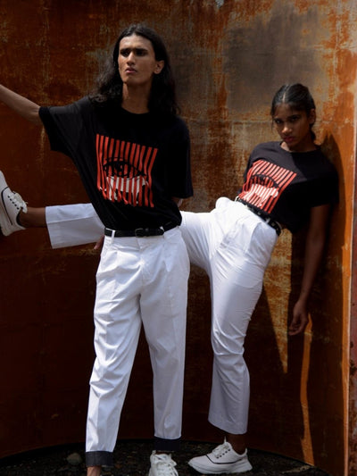 Unisex T-shirt | Eye Of The Tiger Tee | 100% Cotton Bio - Washed Fabric – Womens T-Shirt on Brown Living™. SKU: MET - M. Img 1.