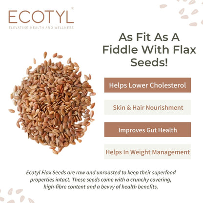 Unroasted Flax Seeds - Set of 2 | For Heart and Hair Health | 2 x 200g | Verified Sustainable by Brown Living™