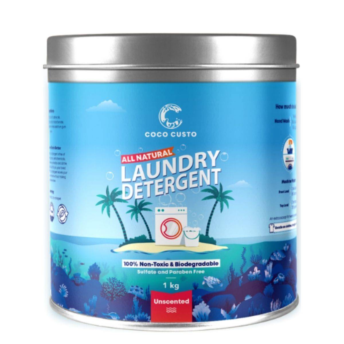 Unscented Natural Laundry Detergent - 1Kg | Verified Sustainable by Brown Living™