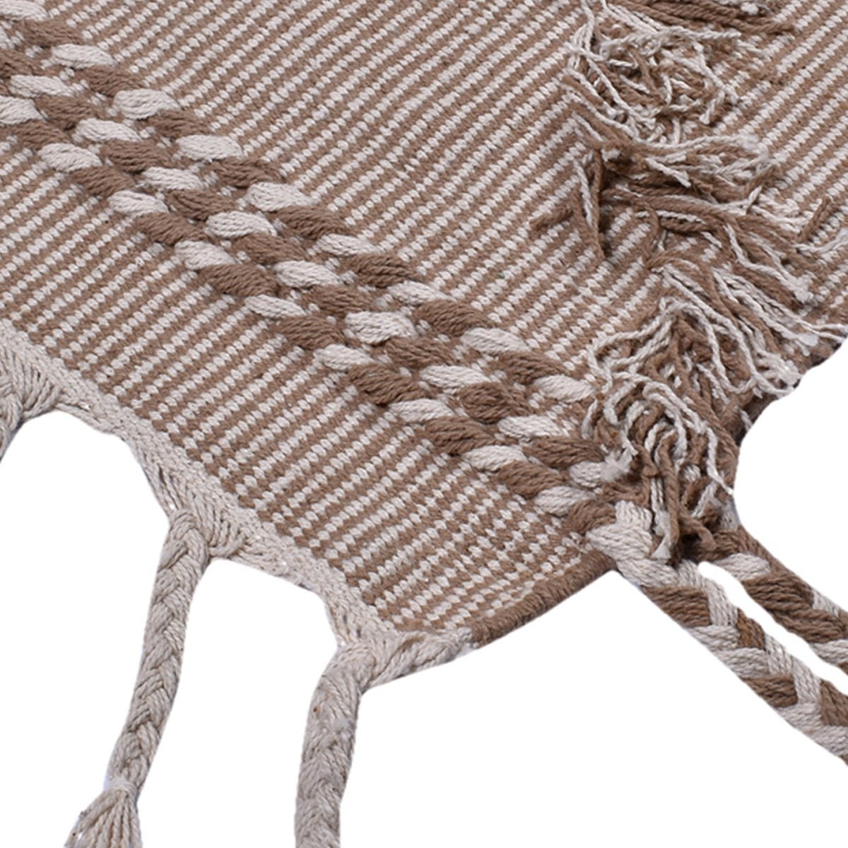 Unshorn Cotton Rug With Braids (Large) | Verified Sustainable by Brown Living™