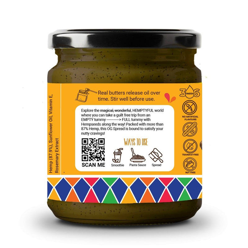 Buy Unsweetened Hemp Spread 180gm | Shop Verified Sustainable Jams & Spreads on Brown Living™