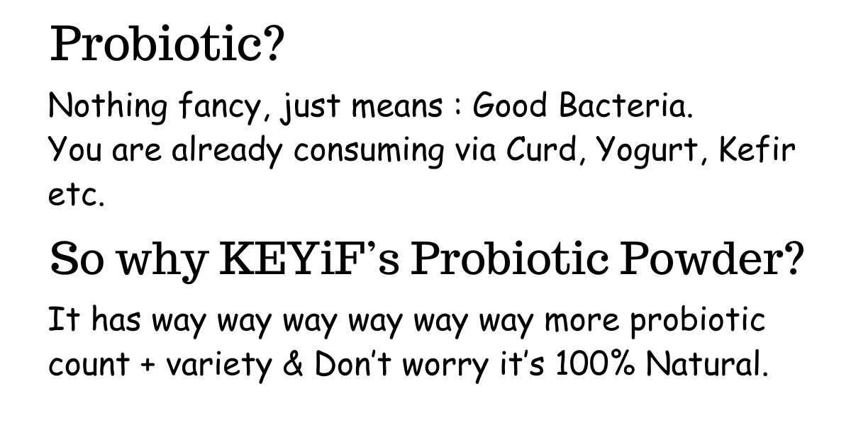 KEYiF's Unsweetened Probiotic Powder (20g Sachet X 6 Pcs) | Verified Sustainable by Brown Living™