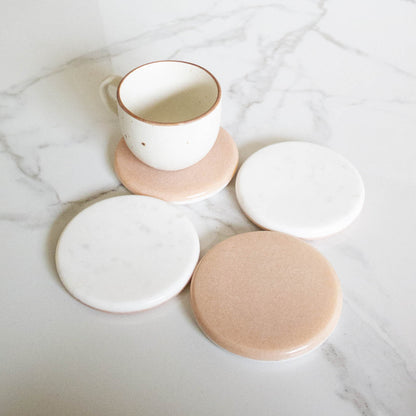 Up - down Marble Coaster - Set of 6 | Verified Sustainable by Brown Living™