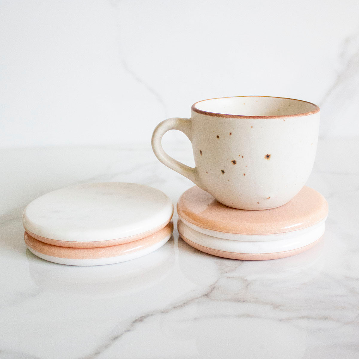 Up - down Marble Coaster - Set of 6 | Verified Sustainable by Brown Living™