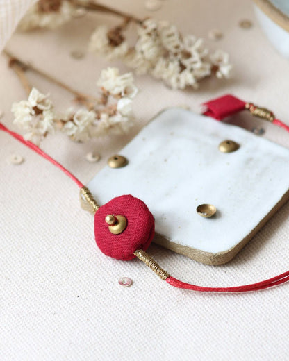 Upcycled Artisanal Rakhi - Red | Verified Sustainable by Brown Living™