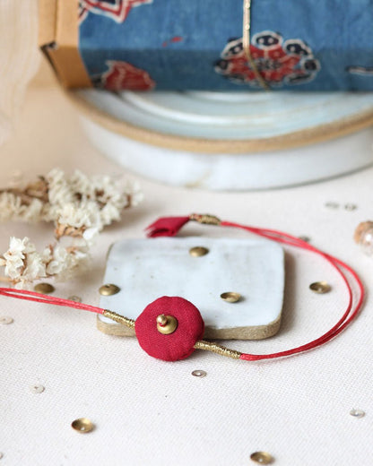 Upcycled Artisanal Rakhi - Red | Verified Sustainable by Brown Living™