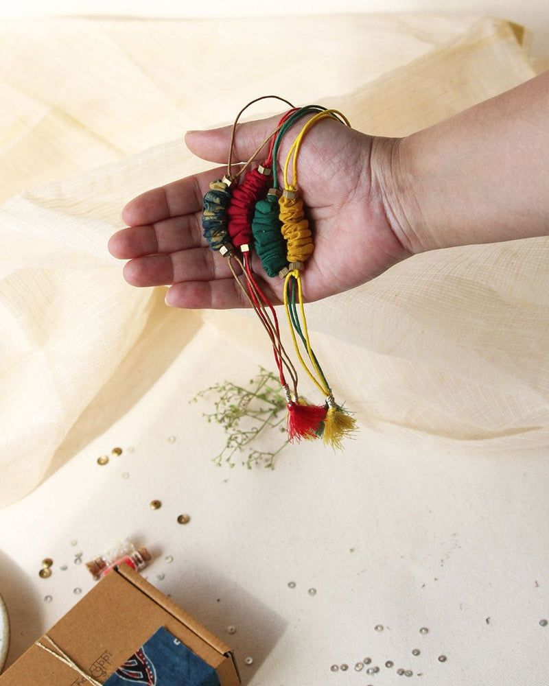 Buy Upcycled Artisanal Rakhis - Set of 4 | Shop Verified Sustainable Products on Brown Living