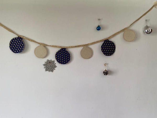 Buy Upcycled Christmas Bauble Garland | Shop Verified Sustainable Decor & Artefacts on Brown Living™