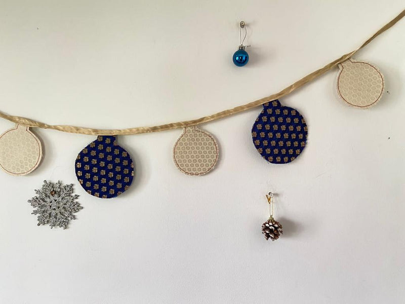 Buy Upcycled Christmas Bauble Garland | Shop Verified Sustainable Products on Brown Living