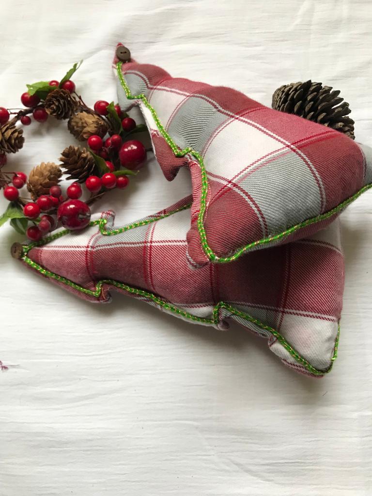 Buy Upcycled Christmas Tree Cushion | Shop Verified Sustainable Products on Brown Living