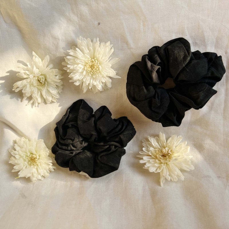 Upcycled Cotton Scrunchies Set of 2 | Verified Sustainable Hair Styling on Brown Living™