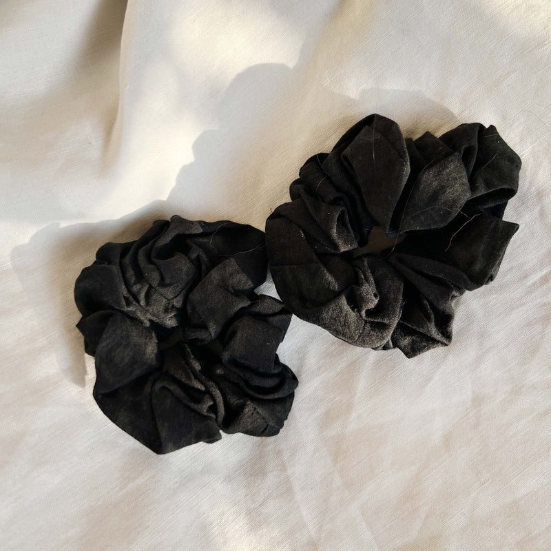 Upcycled Cotton Scrunchies Set of 2 | Verified Sustainable Hair Styling on Brown Living™