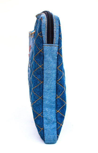 Upcycled Denim Ipad/Kindle Sleeve | Verified Sustainable by Brown Living™