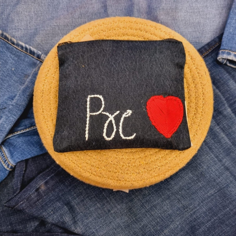 Buy Upcycled Denim Pocket | Hand Embroidered | Shop Verified Sustainable Products on Brown Living