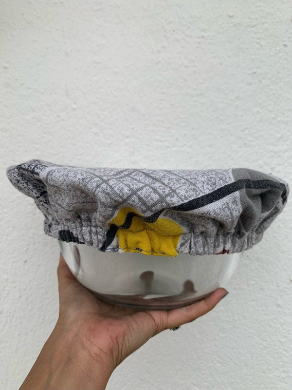 Buy Upcycled Elastic Mutli colour Bowl Cover Set | Shop Verified Sustainable Kitchen Linens on Brown Living™
