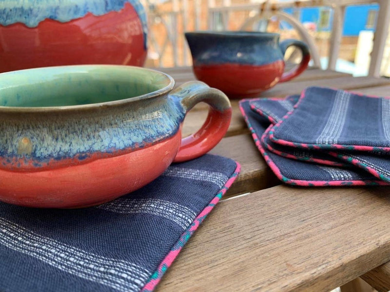 Buy Upcycled Fabric Coasters - Set of 6 | Shop Verified Sustainable Products on Brown Living