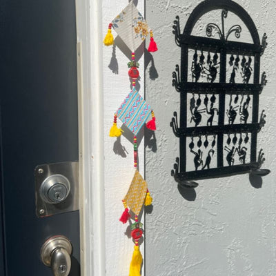 Upcycled Fabric Wall Hangings – Wall Decor on Brown Living™. SKU: GRWAH03. Img 3.