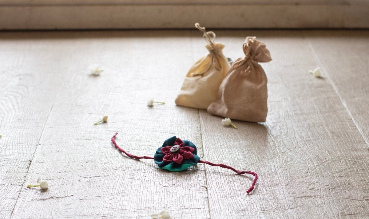 Upcycled Flower Rakhi - For Adults and Kids | Verified Sustainable by Brown Living™