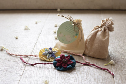 Upcycled Flower Rakhi - For Adults and Kids | Verified Sustainable by Brown Living™