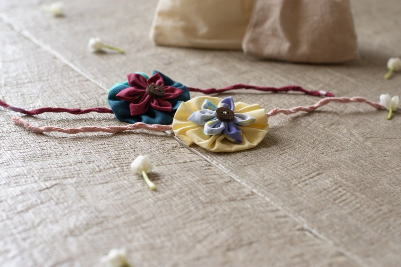 Buy Upcycled Flower Rakhi - For Adults and Kids | Shop Verified Sustainable Rakhi on Brown Living™