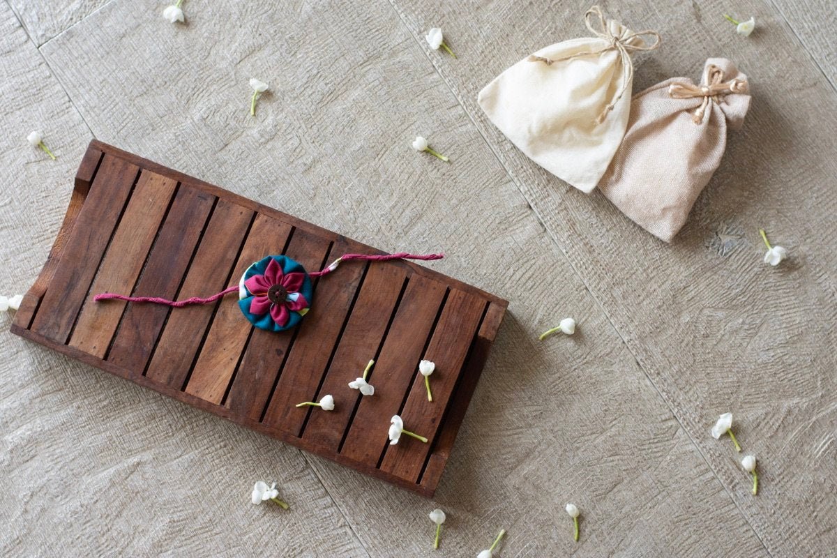 Upcycled Flower Rakhi - For Adults and Kids | Verified Sustainable by Brown Living™