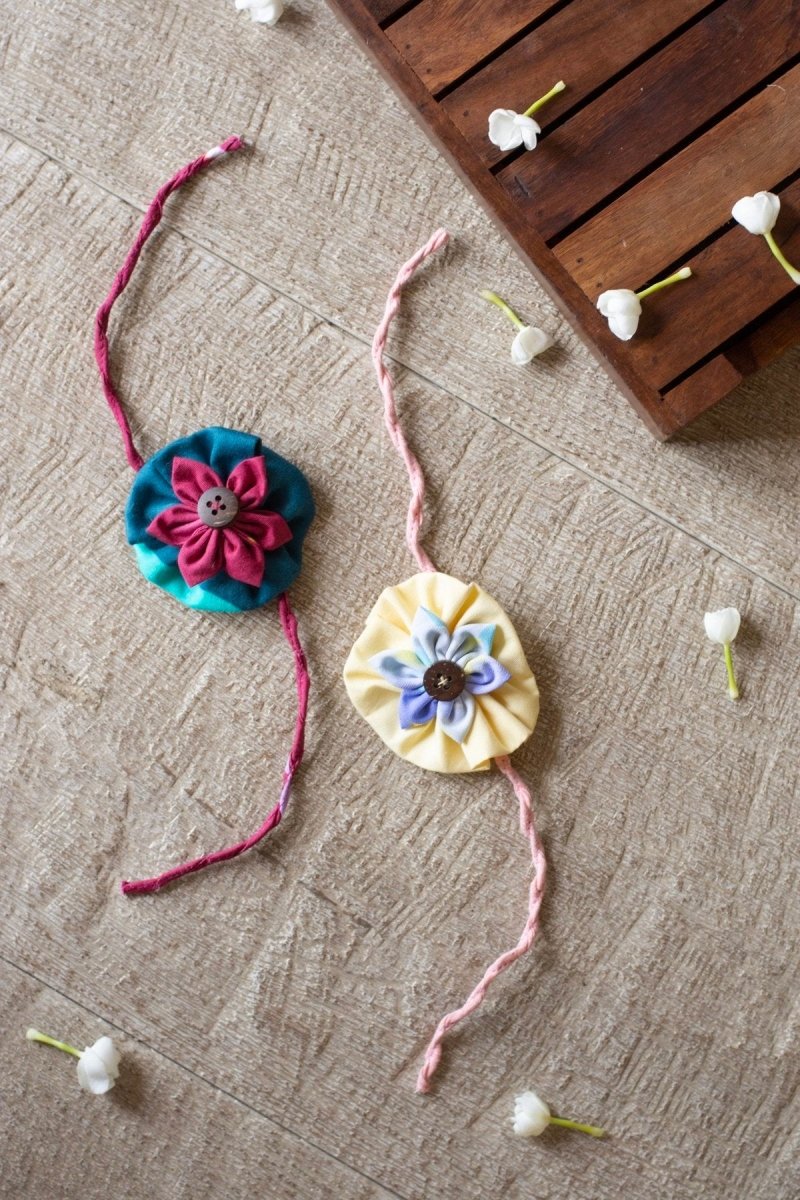 Upcycled Flower Rakhi - For Adults and Kids | Verified Sustainable by Brown Living™