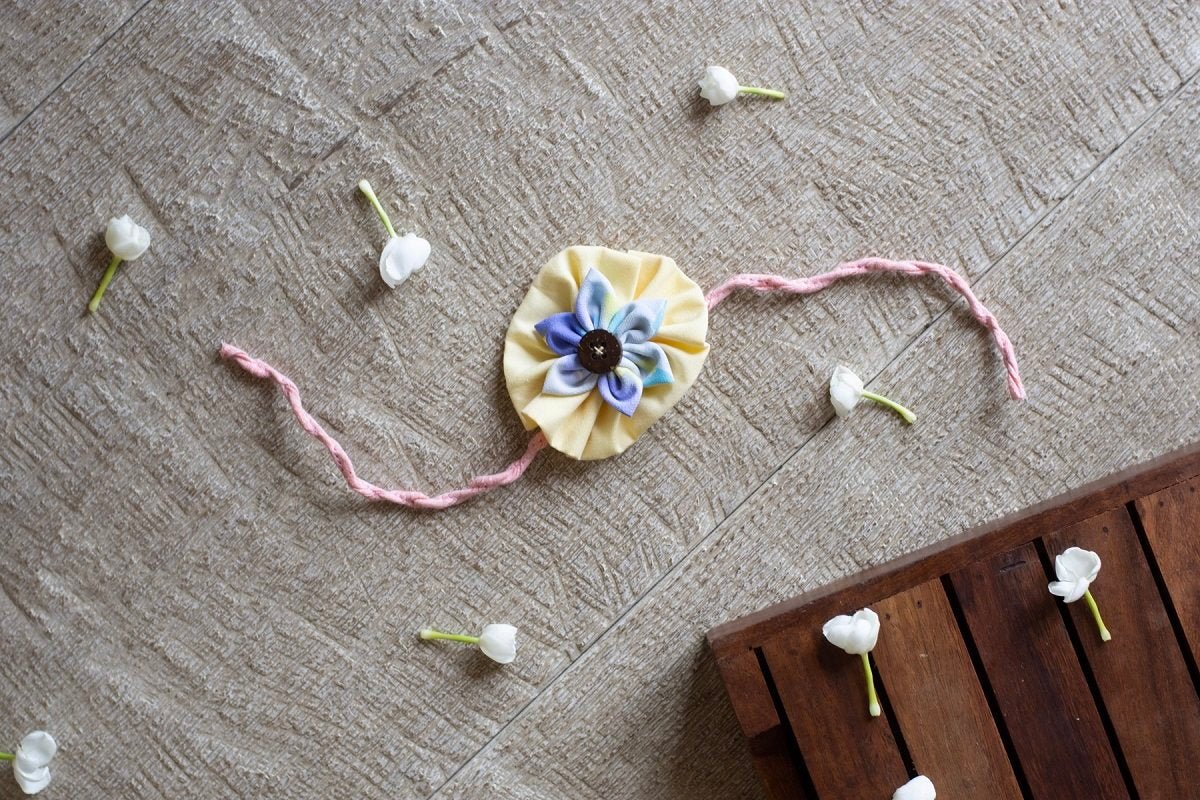 Upcycled Flower Rakhi - For Adults and Kids | Verified Sustainable by Brown Living™