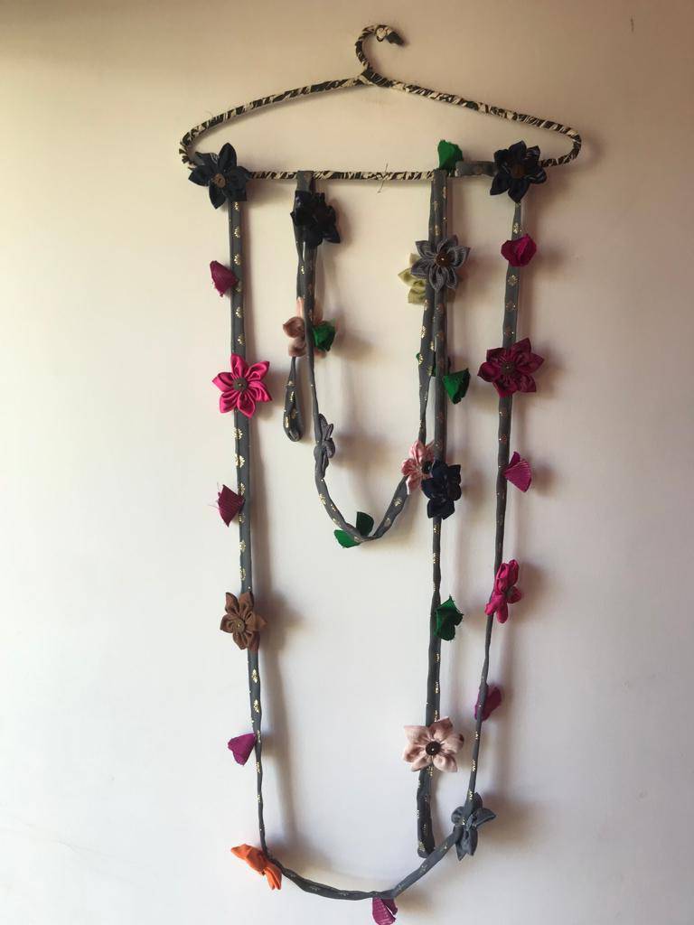 Buy Upcycled Grey Base Flower Garland | Shop Verified Sustainable Decor & Artefacts on Brown Living™