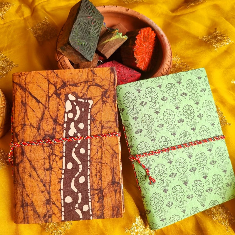 Buy Upcycled Handloom Fabric Journal- 2 Doori Dairy | Shop Verified Sustainable Products on Brown Living