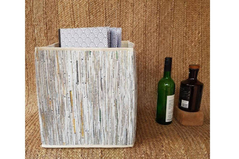 Buy UPCYCLED-HANDWOVEN Collapsible Storage Box - Big | Shop Verified Sustainable Organisers on Brown Living™