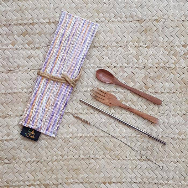 Buy Upcycled - Handwoven Cutlery Kit | Shop Verified Sustainable Products on Brown Living