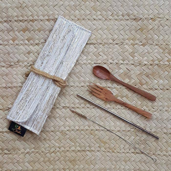 Buy Upcycled Handwoven Cutlery Kit | Shop Verified Sustainable Products on Brown Living