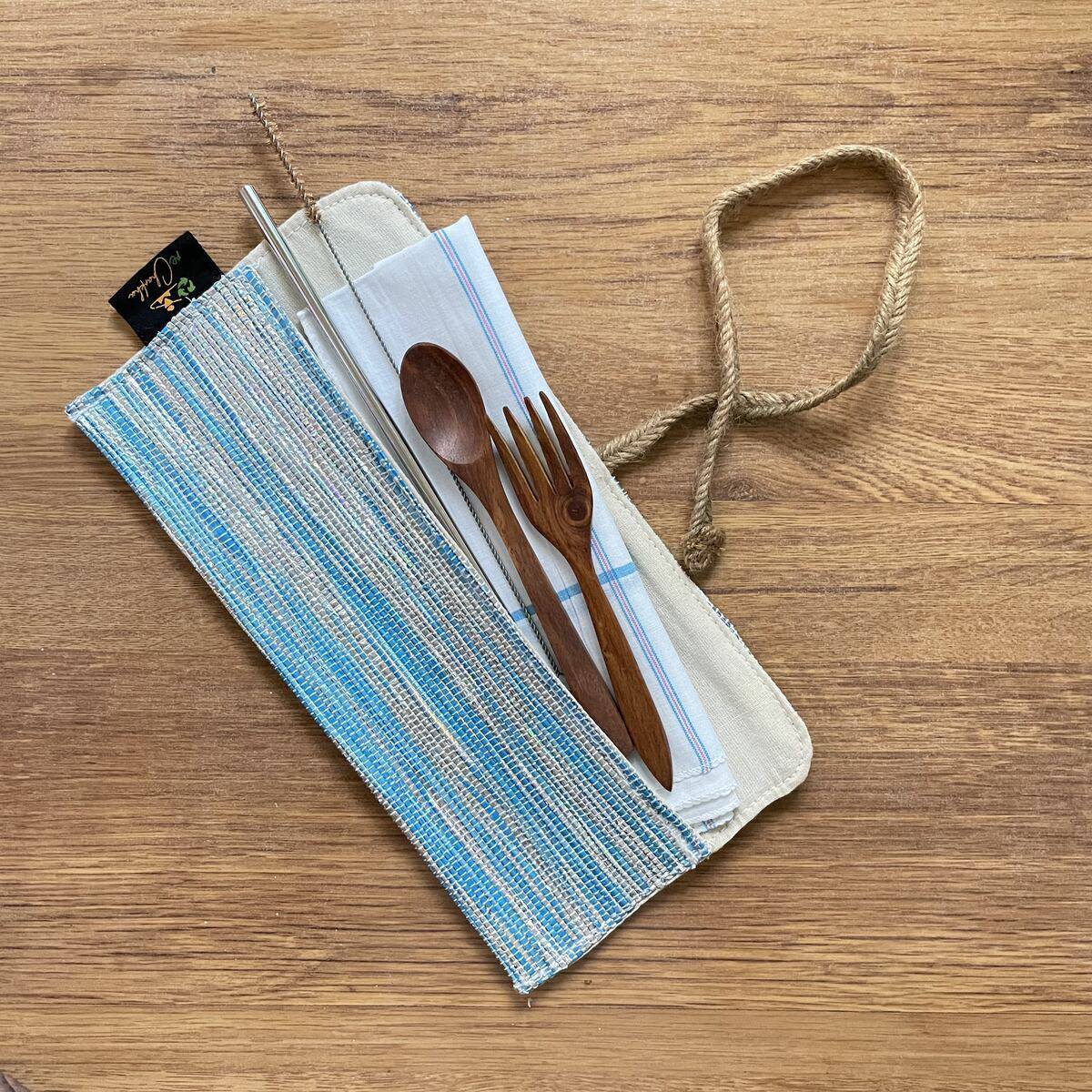 Upcycled - Handwoven Cutlery Kit | Verified Sustainable by Brown Living™