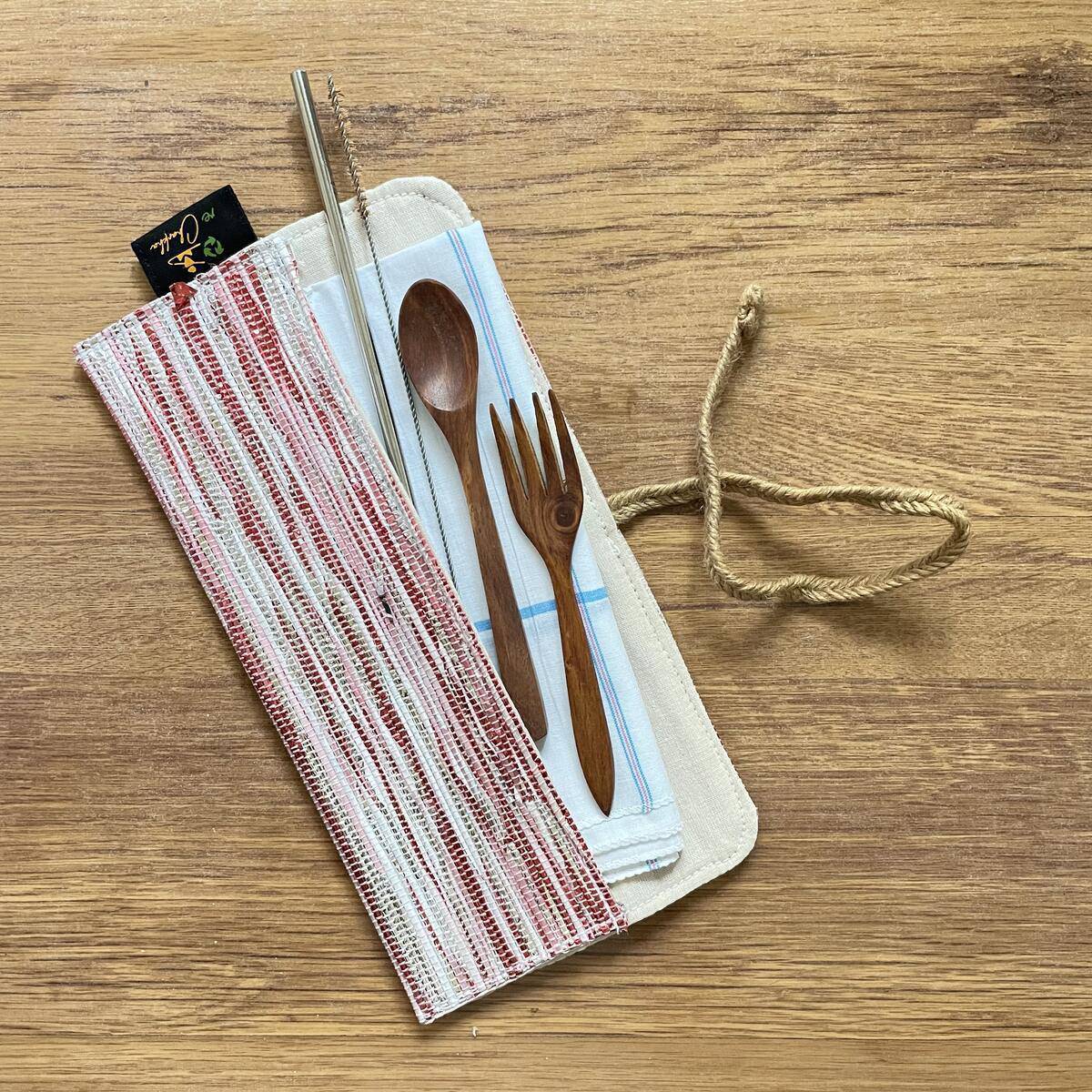 Upcycled - Handwoven Cutlery Kit | Verified Sustainable by Brown Living™