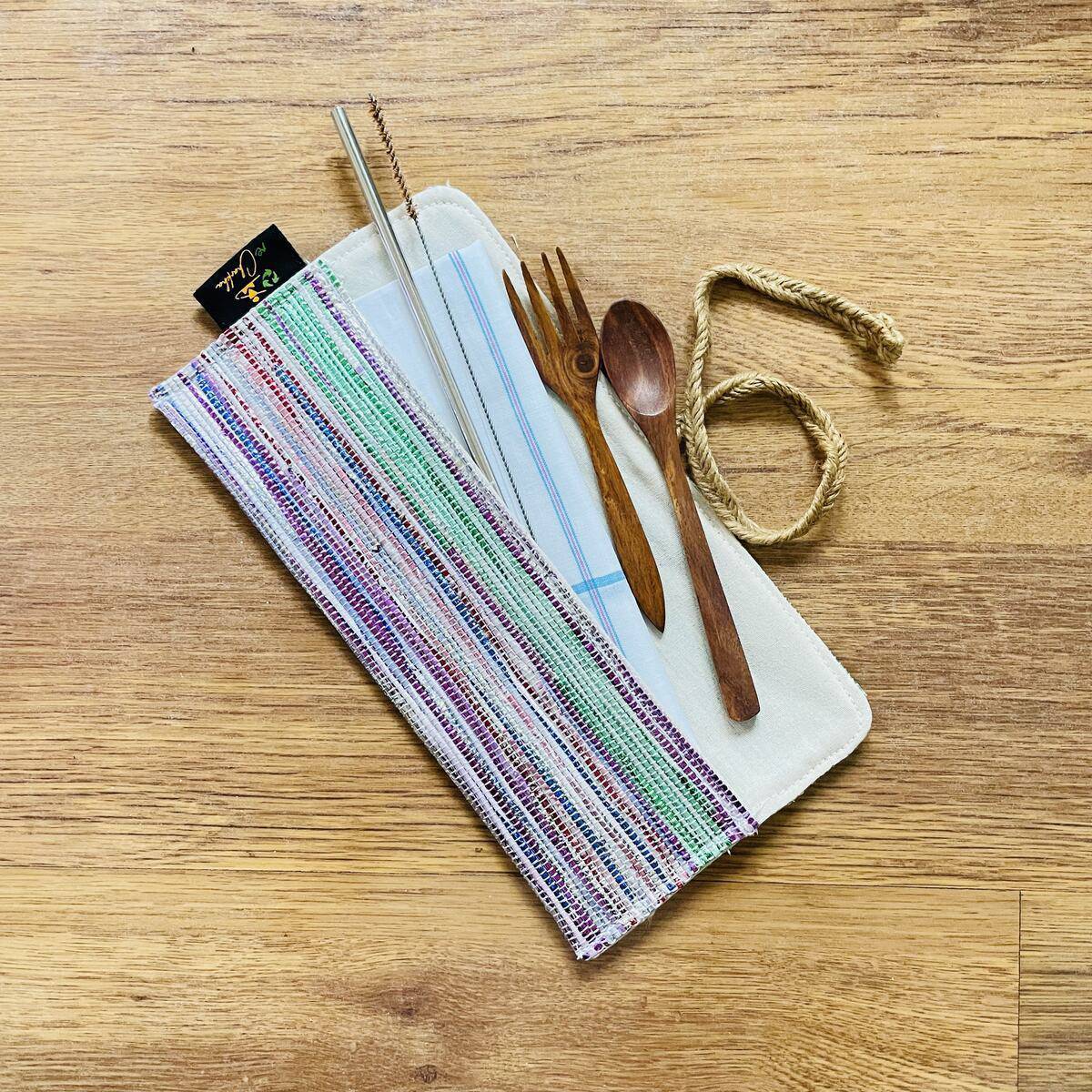 Upcycled - Handwoven Cutlery Kit | Verified Sustainable by Brown Living™