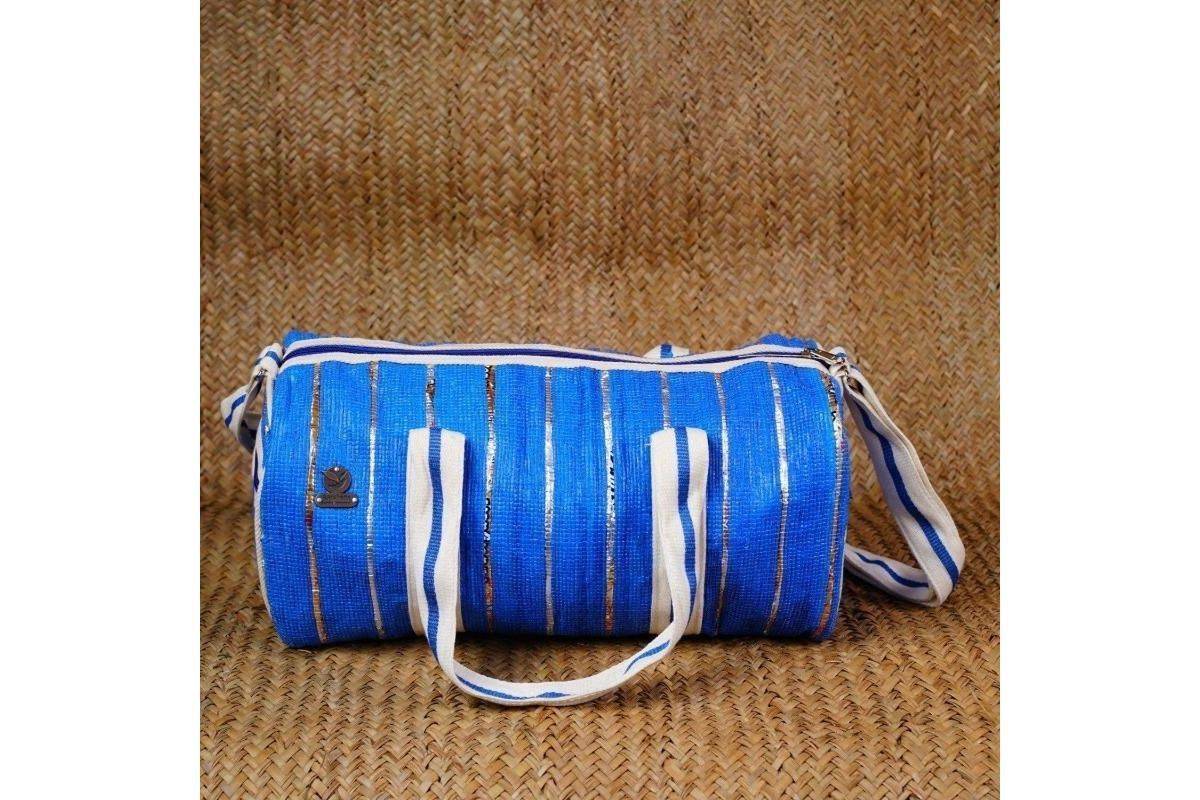 Upcycled Handwoven Duffle Bag | Verified Sustainable by Brown Living™