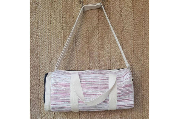 Buy Upcycled Handwoven Gym Duffle Bag | Shop Verified Sustainable Products on Brown Living
