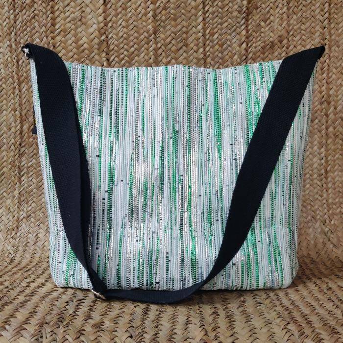 Upcycled Handwoven Jhola Tote | Verified Sustainable by Brown Living™