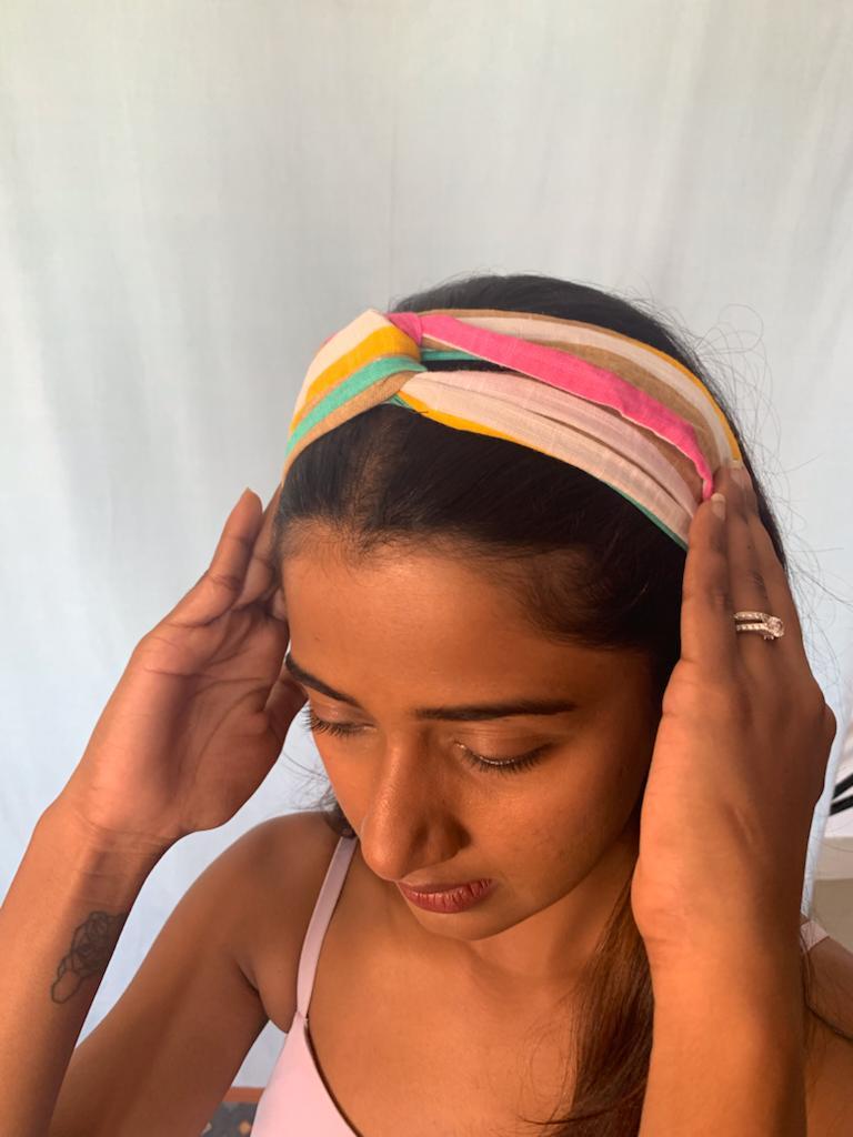 Buy Upcycled Multi Coloured Turban Hairband | Shop Verified Sustainable Products on Brown Living