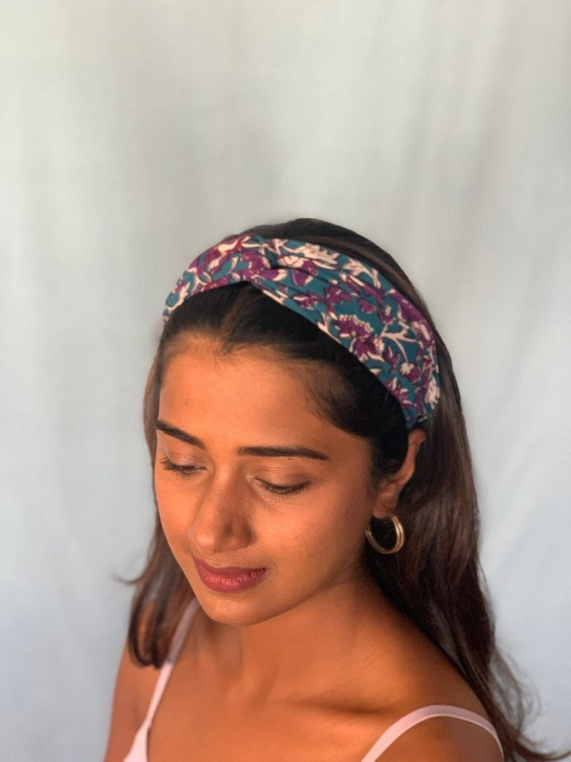 Buy Upcycled Purple Turban Hairband | Shop Verified Sustainable Womens Accessories on Brown Living™