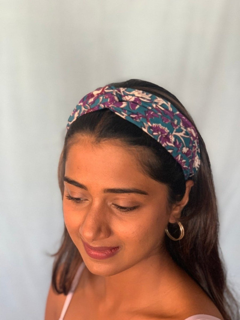 Buy Upcycled Purple Turban Hairband | Shop Verified Sustainable Womens Accessories on Brown Living™